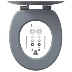 Tiger WC Bril Reno Grijs -Badkamer Winkel 123 7638