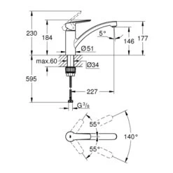 Grohe Quickfix Keukenkraan Start Lage Uitloop Supersteel -Badkamer Winkel 123 7879