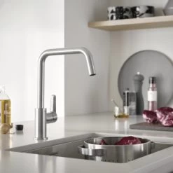 Grohe Keukenkraan Start Hoge U-uitloop QuickFix Supersteel (RVS Look) -Badkamer Winkel 123 7931