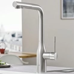 Grohe Colours Keukenkraan Essence New RVS Met Uittrekbare Mousseur -Badkamer Winkel 123 7941