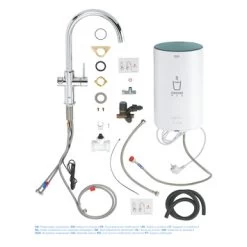 Grohe Red Compact Keukenkraan Met C-uitloop En 4 Liter Kokend Water Boiler Chroom -Badkamer Winkel 123 7986