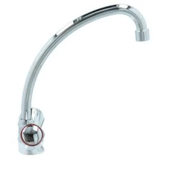 Handson Keukenkraan Thomas 2-knops Chroom Met Uitloop 235mm -Badkamer Winkel 123 8005