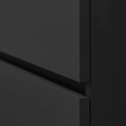 Tiger Karlo Badkamermeubel 80cm Mat Zwart Met Eiken Wasblad En Keramische Waskom -Badkamer Winkel 123 805