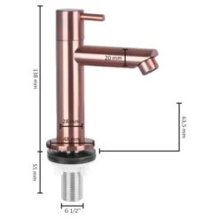 Differnz Fonteinkraan Recht Koper -Badkamer Winkel 123 8068