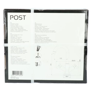 Absolut Wastafelkraan Post 2-knops Chroom 14 Absolut Wastafelkraan Post 2-knops Chroom - Afbeelding 14