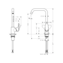 Hansgrohe Keukenkraan Ecos L Met Hendel Chroom 6 Hansgrohe Keukenkraan Ecos L Met Hendel Chroom -Badkamer Winkel 123 8110