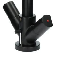 Aqualino Wastafelkraan Fortore 2-knops Met Waste Zwart -Badkamer Winkel 123 8140