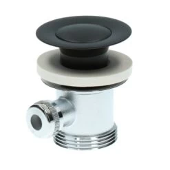 Aqualino Wastafelkraan Fortore 2-knops Met Waste Zwart -Badkamer Winkel 123 8141