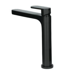 Absolut Wastafelkraan Iode Medium Met Hendel En Waste Zwart -Badkamer Winkel 123 8154