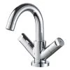 Aqualino Wastafelkraan Fortore 2-knops Met Waste Chroom