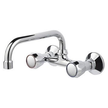 Handson Keukenkraan Thomas 2-knops Bovenuitloop Chroom 15 Cm 1 Handson Keukenkraan Thomas 2-knops Bovenuitloop Chroom 15 Cm