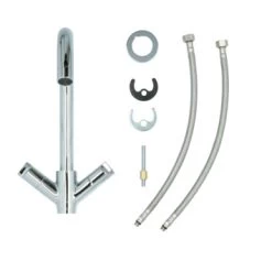 Aqualino Keukenkraan Fortore 2-knops Chroom -Badkamer Winkel 123 8223