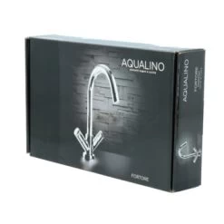 Aqualino Keukenkraan Fortore 2-knops Chroom -Badkamer Winkel 123 8224