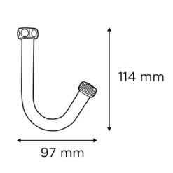Tiger Stijgpijp Chroom -Badkamer Winkel 123 8296