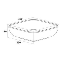 Tiger Badkamermeubel Studio 60cm Hoogglans Wit/witte Waskom Met Vierkante Greep -Badkamer Winkel 123 83