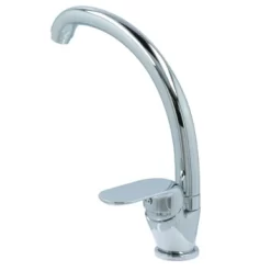 OK Keukenkraan Met Hoog Gebogen Uitloop En Hendel Chroom -Badkamer Winkel 123 8300