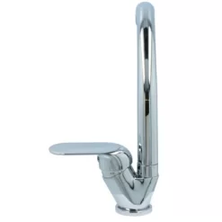 OK Keukenkraan Met Hoog Gebogen Uitloop En Hendel Chroom -Badkamer Winkel 123 8301