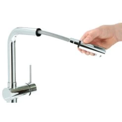 Atlantic Keukenkraan Stephen Met Hendel En Uittrekbare Sproeikop Chroom -Badkamer Winkel 123 8358