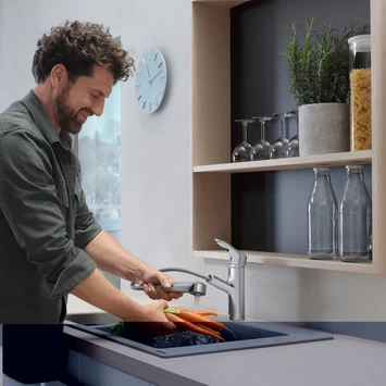 Hansgrohe Keukenkraan Focus M43 Met Hendel En Uittrekbare Sproeikop Chroom 150 3 Hansgrohe Keukenkraan Focus M43 Met Hendel En Uittrekbare Sproeikop Chroom 150 - Afbeelding 3