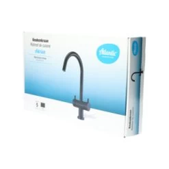 Atlantic Keukenkraan Adrian 2-knops Zwart -Badkamer Winkel 123 8546
