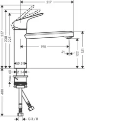 Hansgrohe Keukenkraan Focus M43 Met Hendel Chroom 120 7 Hansgrohe Keukenkraan Focus M43 Met Hendel Chroom 120 -Badkamer Winkel 123 8636