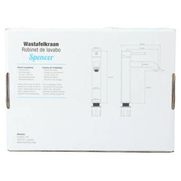 Atlantic Wastafelkraan Spencer Met Hendel Chroom 11 Atlantic Wastafelkraan Spencer Met Hendel Chroom - Afbeelding 11