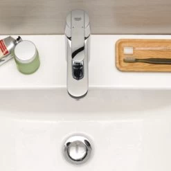 Grohe Wastafelkraan Get Met Hendel En Waste Chroom -Badkamer Winkel 123 8714
