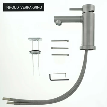 Tiger Wastafelkraan Boston Met Hendel RVS 6 Tiger Wastafelkraan Boston Met Hendel RVS - Afbeelding 6