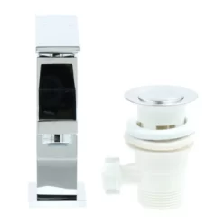 Aqualino Wastafelkraan Panaro Met Hendel En Waste Chroom 22 Aqualino Wastafelkraan Panaro Met Hendel En Waste Chroom -Badkamer Winkel 123 8776