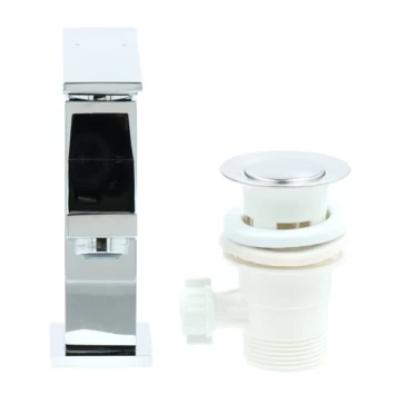 Aqualino Wastafelkraan Panaro Met Hendel En Waste Chroom 9 Aqualino Wastafelkraan Panaro Met Hendel En Waste Chroom - Afbeelding 9