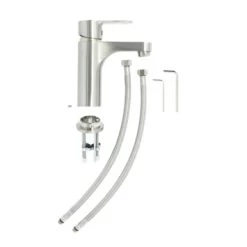 Atlantic Wastafelkraan Parker Met Hendel RVS 23 Atlantic Wastafelkraan Parker Met Hendel RVS -Badkamer Winkel 123 8792