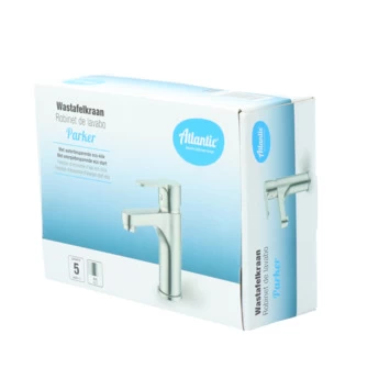 Atlantic Wastafelkraan Parker Met Hendel RVS 12 Atlantic Wastafelkraan Parker Met Hendel RVS - Afbeelding 12