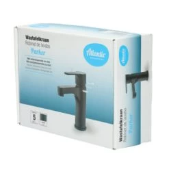 Atlantic Wastafelkraan Parker Met Hendel Zwart 24 Atlantic Wastafelkraan Parker Met Hendel Zwart -Badkamer Winkel 123 8829