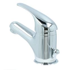 OK Wastafelkraan Met Hendel En Waste Chroom -Badkamer Winkel 123 8846