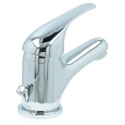 OK Wastafelkraan Met Hendel En Waste Chroom -Badkamer Winkel 123 8848