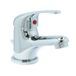 OK Wastafelkraan Met Hendel En Waste Chroom -Badkamer Winkel 123 8850