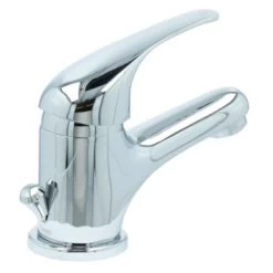 OK Wastafelkraan Met Hendel En Waste Chroom -Badkamer Winkel 123 8852