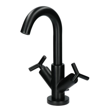 Absolut Wastafelkraan Post 2-knops Zwart 1 Absolut Wastafelkraan Post 2-knops Zwart