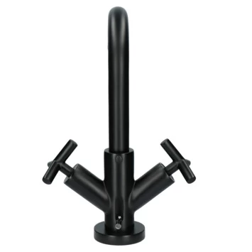 Absolut Wastafelkraan Post 2-knops Zwart 4 Absolut Wastafelkraan Post 2-knops Zwart - Afbeelding 4