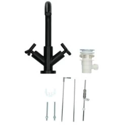 Absolut Wastafelkraan Post 2-knops Zwart 28 Absolut Wastafelkraan Post 2-knops Zwart -Badkamer Winkel 123 8879