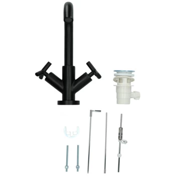 Absolut Wastafelkraan Post 2-knops Zwart 12 Absolut Wastafelkraan Post 2-knops Zwart - Afbeelding 12