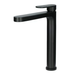 Absolut Wastafelkraan Iode Hoge Uitloop Met Hendel En Waste Zwart