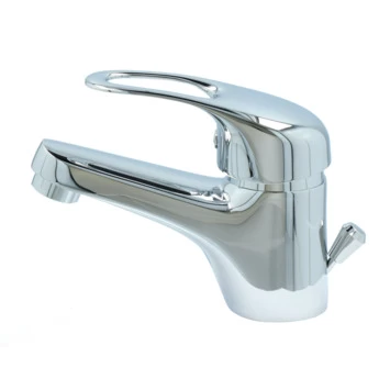 Handson Wastafelkraan Ralph Met Waste Chroom 2 Handson Wastafelkraan Ralph Met Waste Chroom - Afbeelding 2