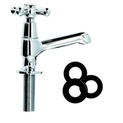 Handson Fonteinkraan Louise Met Draaiknop Chroom -Badkamer Winkel 123 9032