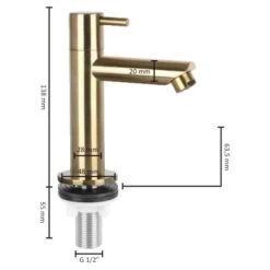 Differnz Fonteinkraan Recht Mat Goud -Badkamer Winkel 123 9060