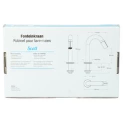 Atlantic Fonteinkraan Scott Met Draaiknop Chroom -Badkamer Winkel 123 9071