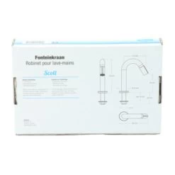 Atlantic Fonteinkraan Scott Met Draaiknop Messing -Badkamer Winkel 123 9086