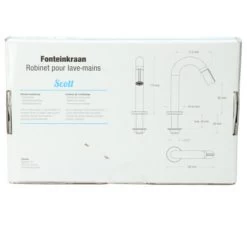 Atlantic Fonteinkraan Scott Met Draaiknop Zwart -Badkamer Winkel 123 9119