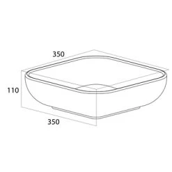 Tiger Maryport Badkamermeubelset 80 Cm Mat Wit Met Licht Eiken Wasblad, Keramische Opzetkom En Matzwarte Grepen -Badkamer Winkel 123 912