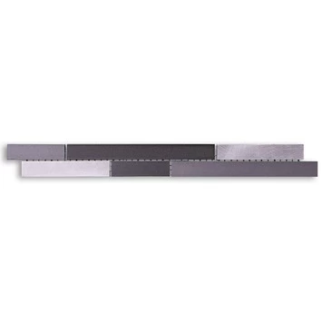 Wandtegelstrip Aluminium/Zwart 30x3 Cm 1 Wandtegelstrip Aluminium/Zwart 30x3 Cm